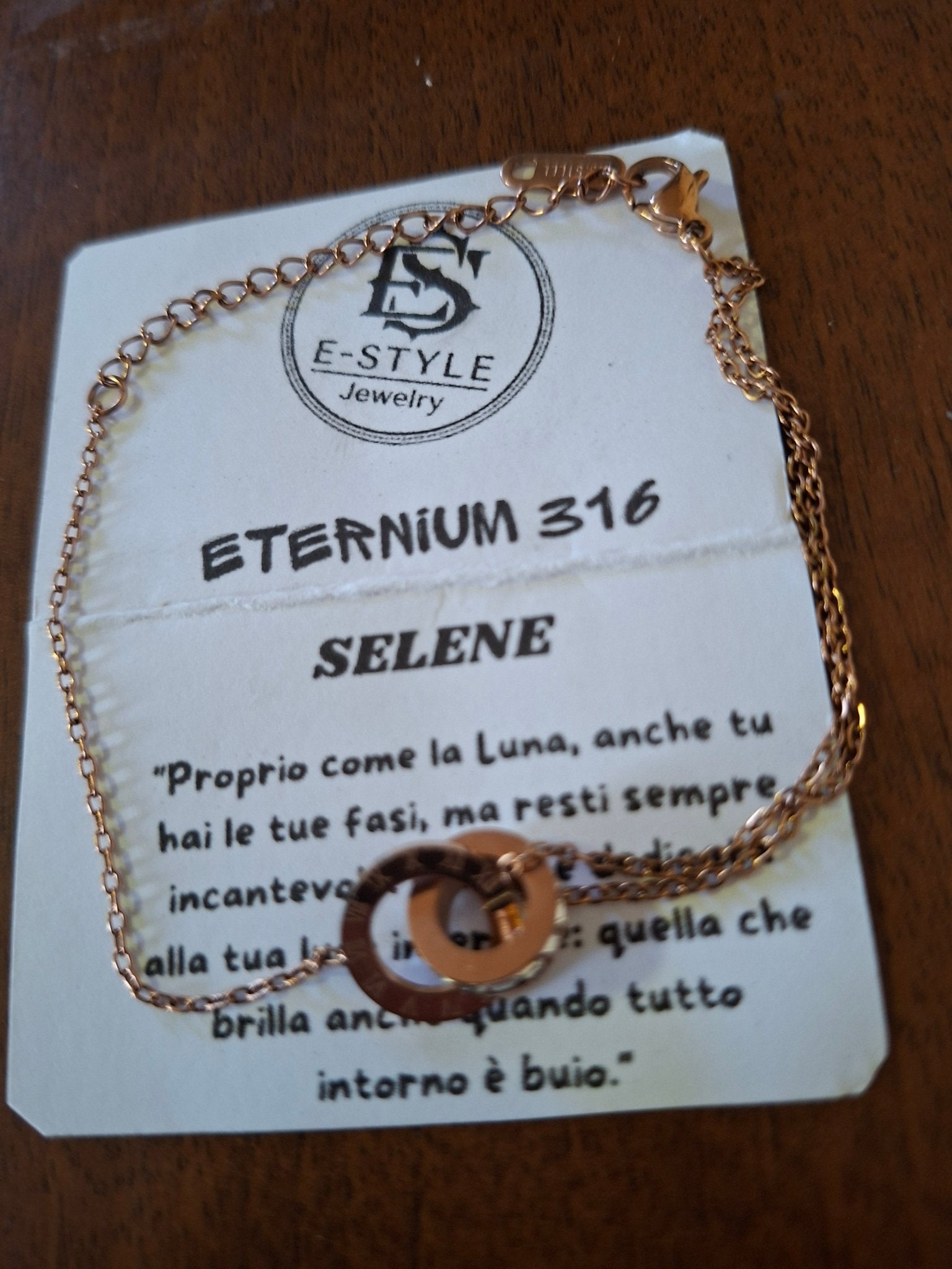 Pulsera "Selene" de acero inoxidable 316 L