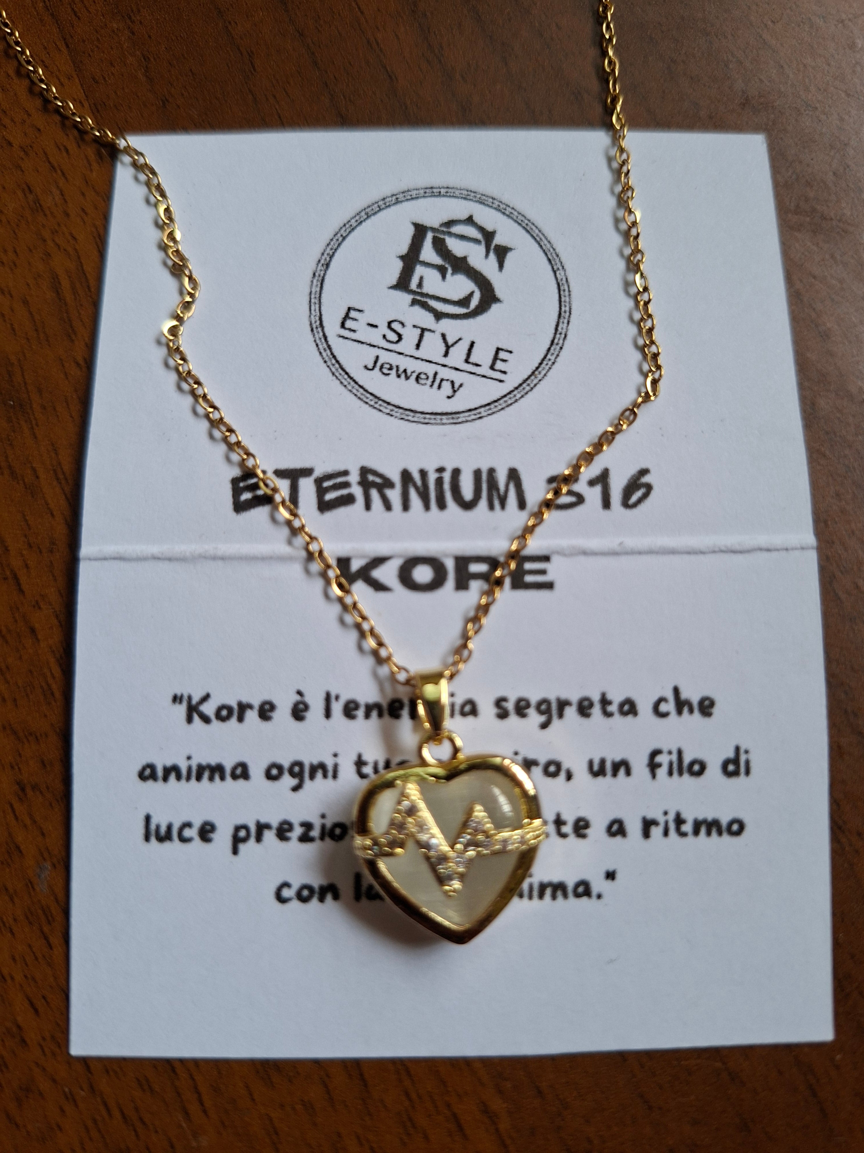 Collana KORE – Acciaio 316L e Oro 18K