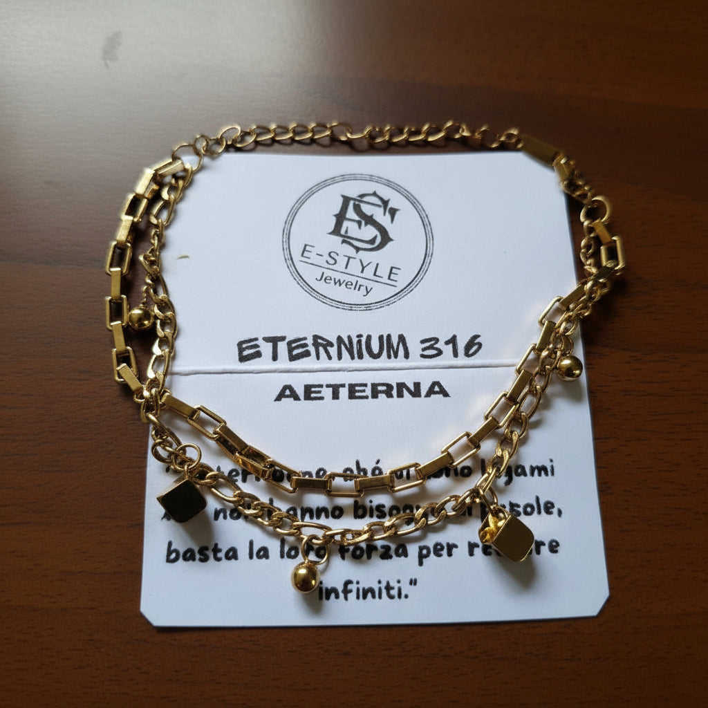 Bracciale "Aeterna" in acciaio inossidabile 316 L