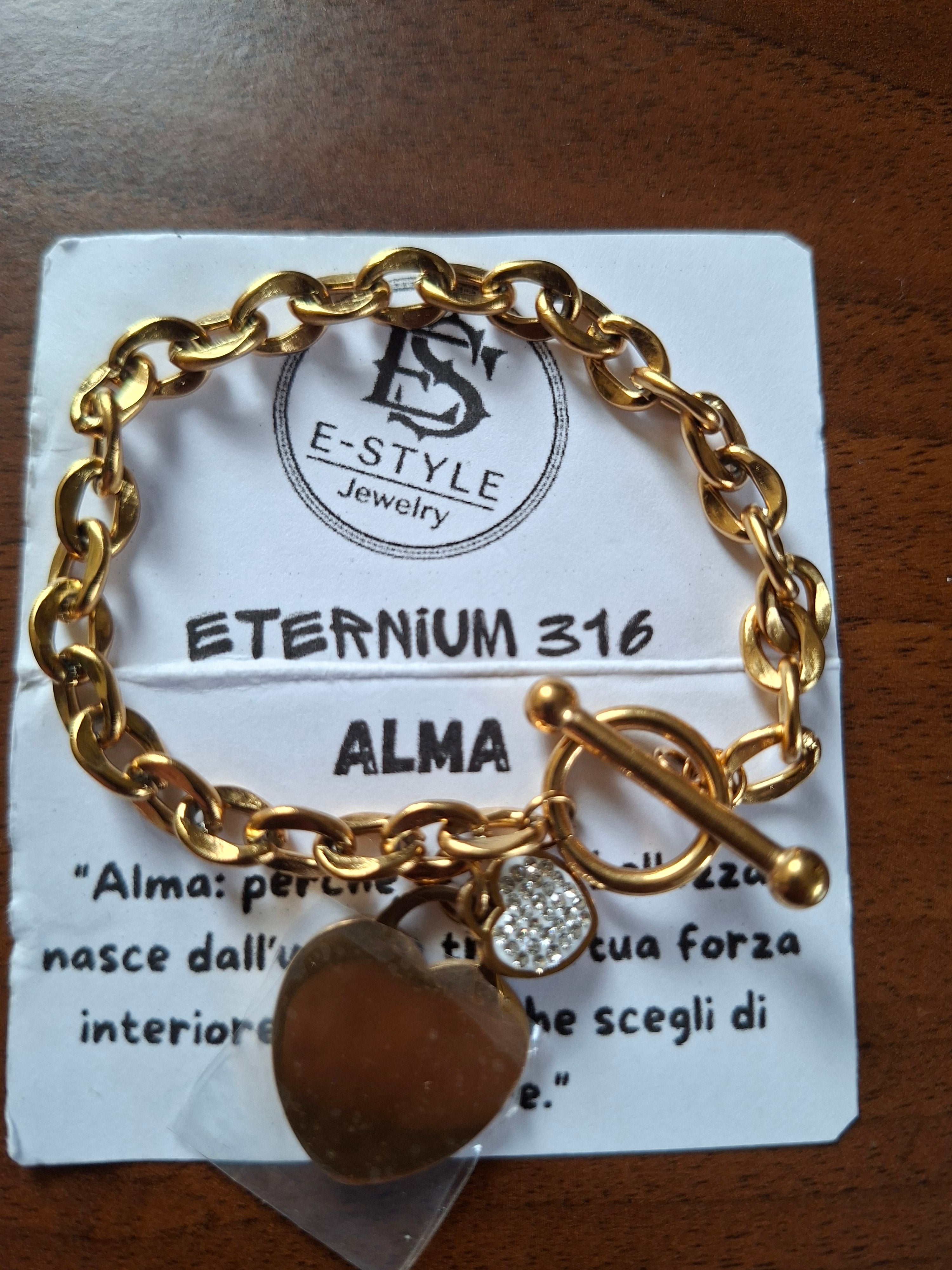 Bracciale Donna Catena ALMA - Acciaio Inossidabile 316L Placcato Oro 18K - Estyle Jewelry
